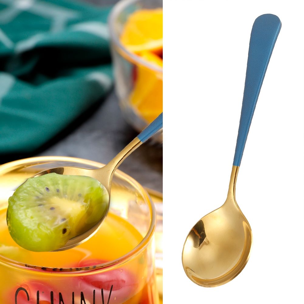 5Pcs Stainless Steel Soup Spoons Children Spoon Tablespoon Cutlery Household view 9