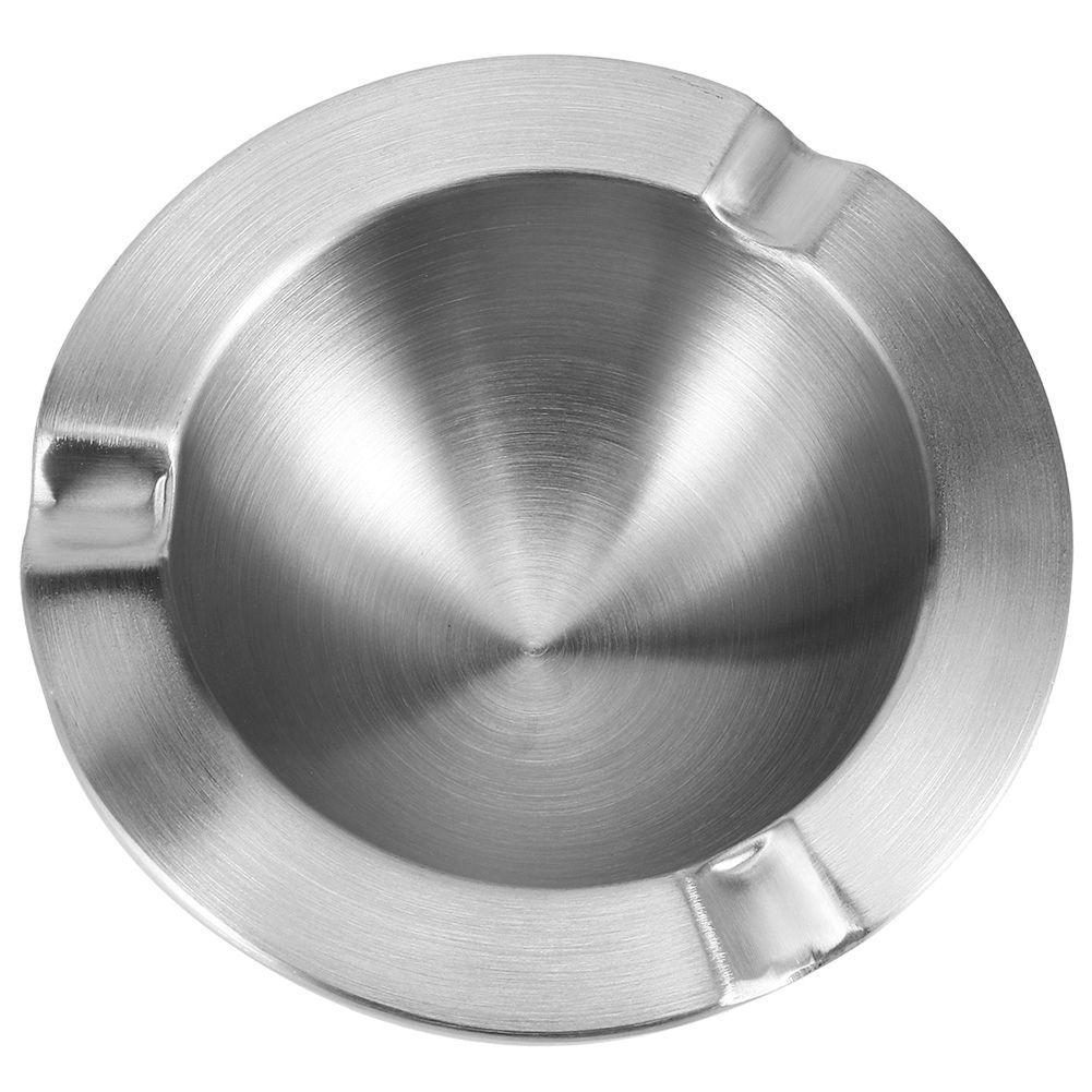 Stainless Steel Double Layer Thicken Cigarette Ashtray Accessory for Home KTV view 3