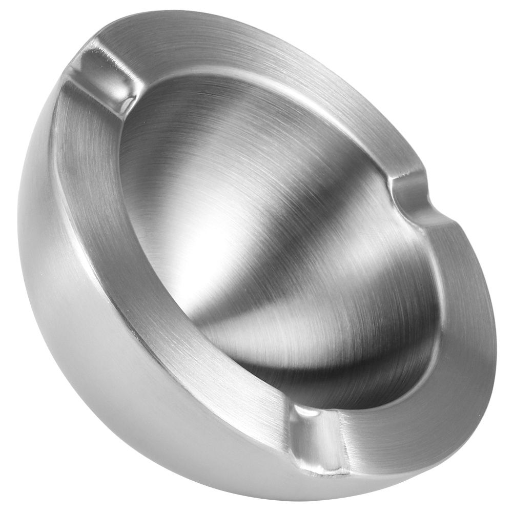 Stainless Steel Double Layer Thicken Cigarette Ashtray Accessory for Home KTV view 4