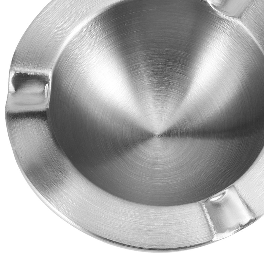 Stainless Steel Double Layer Thicken Cigarette Ashtray Accessory for Home KTV view 12