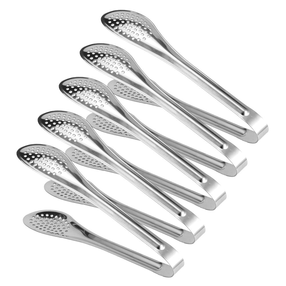 5pcs Multifunction Stainless Steel Food Tong Bread Steak Salad BBQ Buffet view 3