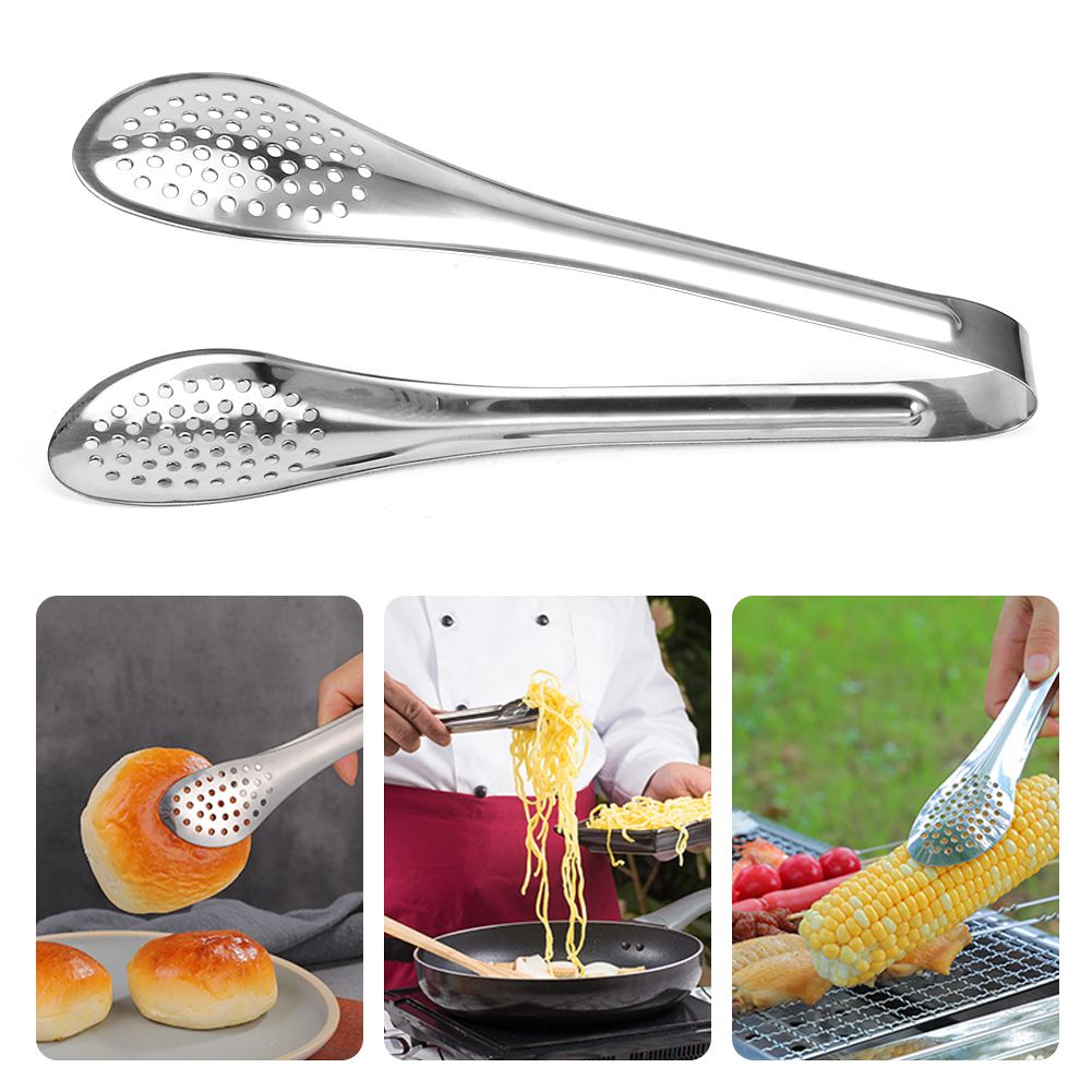 5pcs Multifunction Stainless Steel Food Tong Bread Steak Salad BBQ Buffet view 10