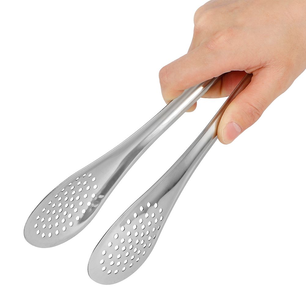 5pcs Multifunction Stainless Steel Food Tong Bread Steak Salad BBQ Buffet view 8