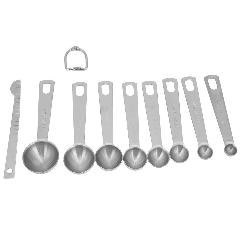 9Pcs/Set 304 Stainless Steel Measuring Spoon Cup Set with Graduated Scale