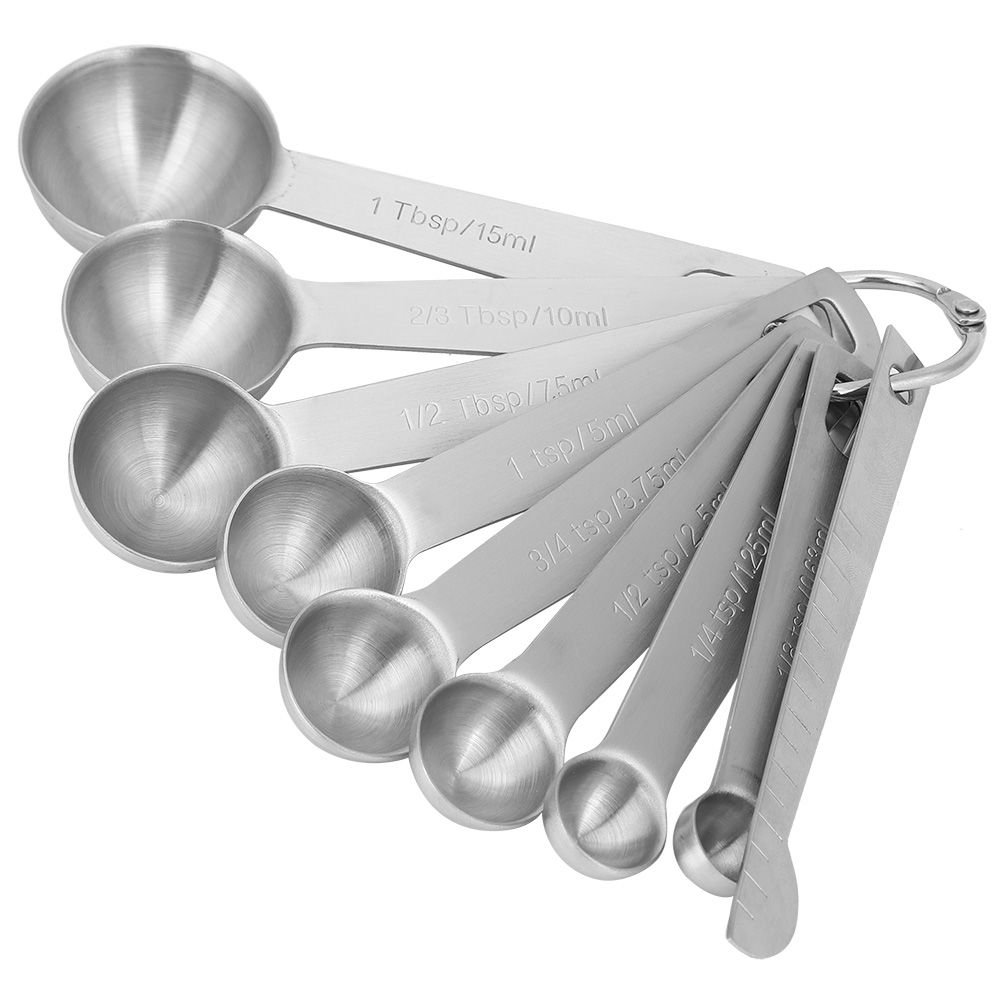 9Pcs/Set 304 Stainless Steel Measuring Spoon Cup Set with Graduated Scale view 2