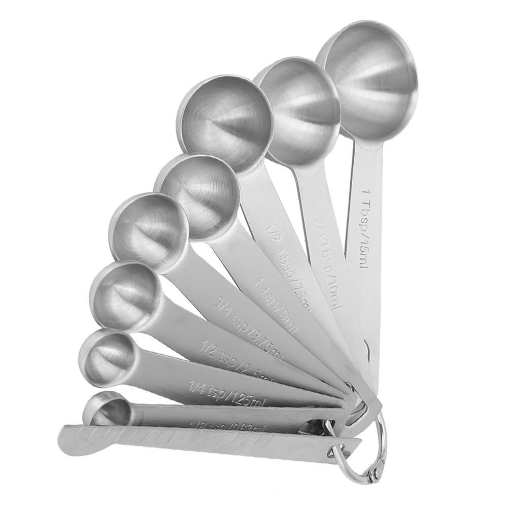 9Pcs/Set 304 Stainless Steel Measuring Spoon Cup Set with Graduated Scale view 5