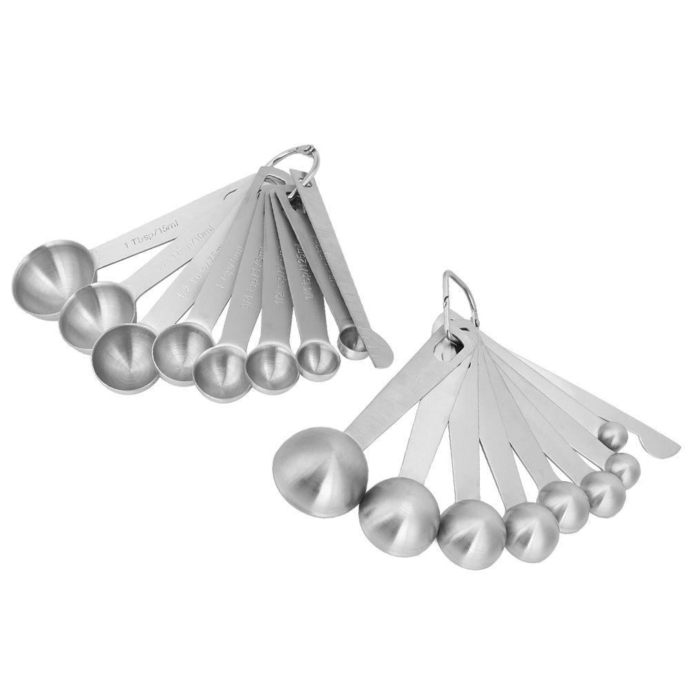 9Pcs/Set 304 Stainless Steel Measuring Spoon Cup Set with Graduated Scale view 8