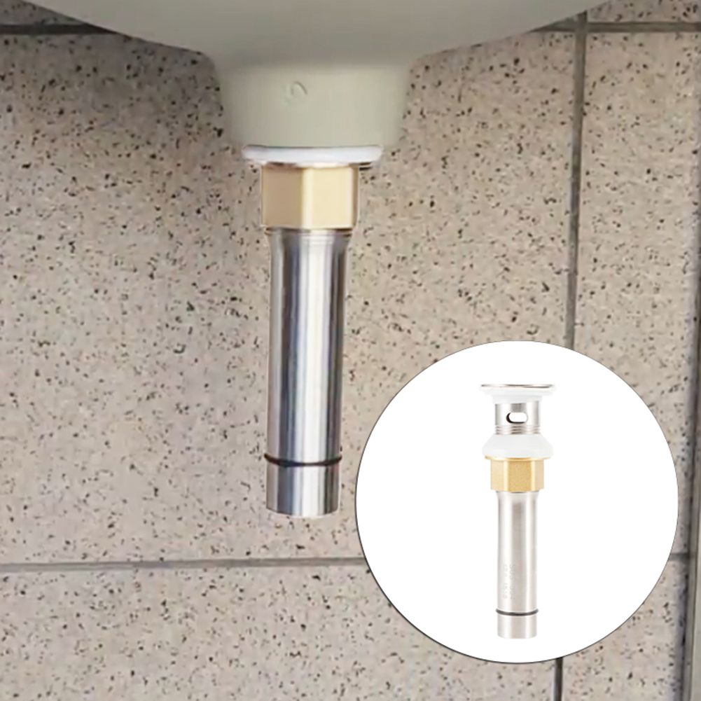 304 Stainless Steel Basin Sink Drain Kitchen Bathroom Draining Stopper view 9