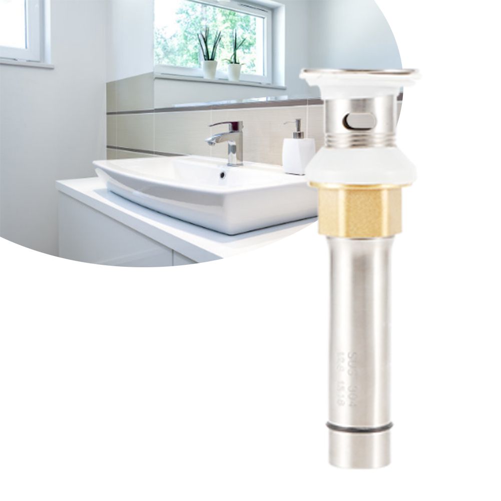 304 Stainless Steel Basin Sink Drain Kitchen Bathroom Draining Stopper view 10