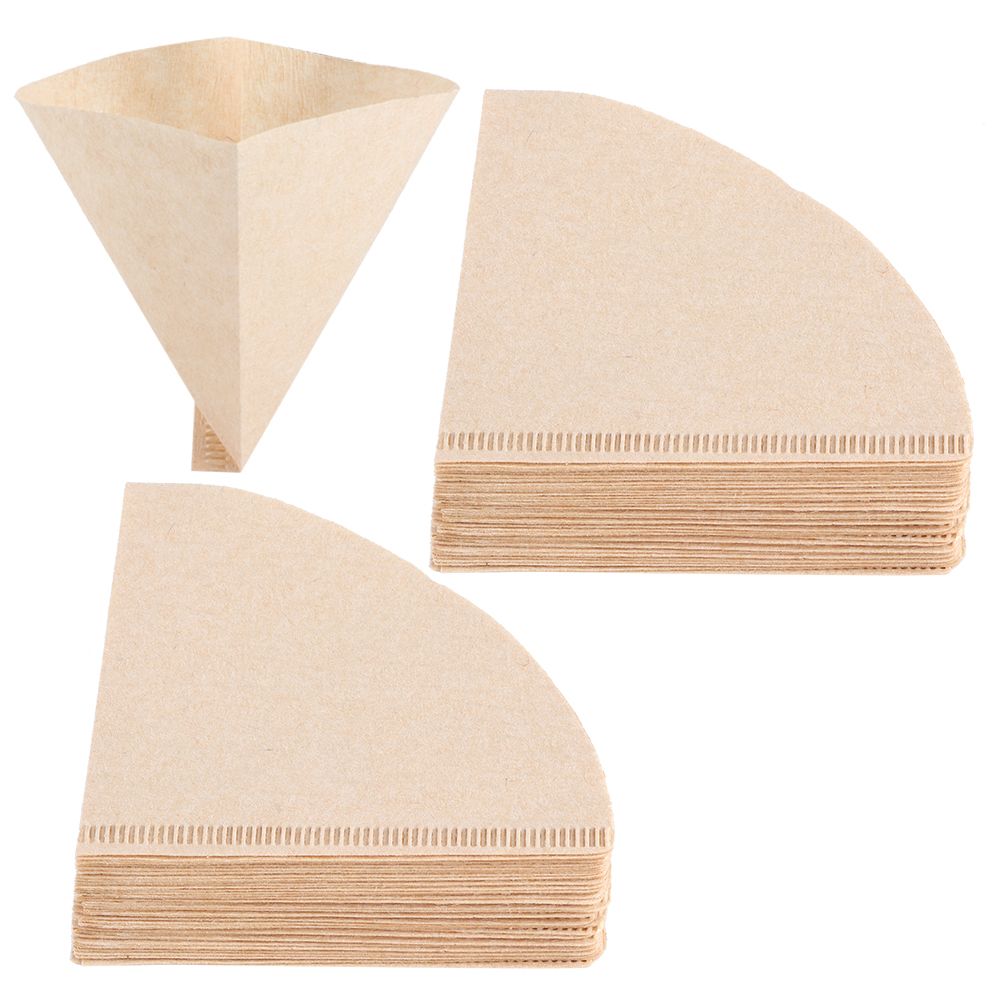 80Pcs ConeShaped Disposable Coffee Filter Paper Drip Coffee Pot Making view 7
