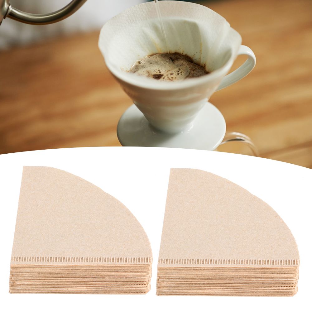 80Pcs ConeShaped Disposable Coffee Filter Paper Drip Coffee Pot Making view 10