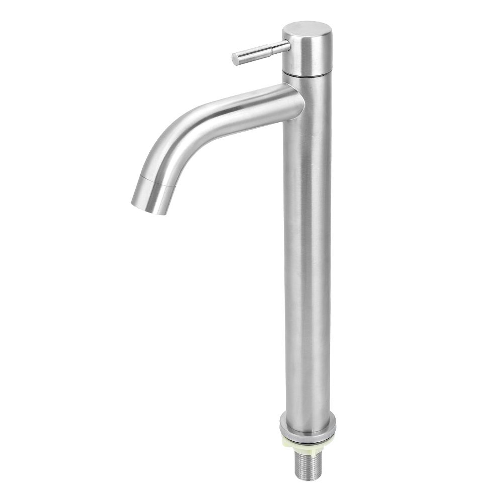 G1/2in Thread Stainless Steel Single Cold Sink Faucet Washbasin Water Tap for view 4