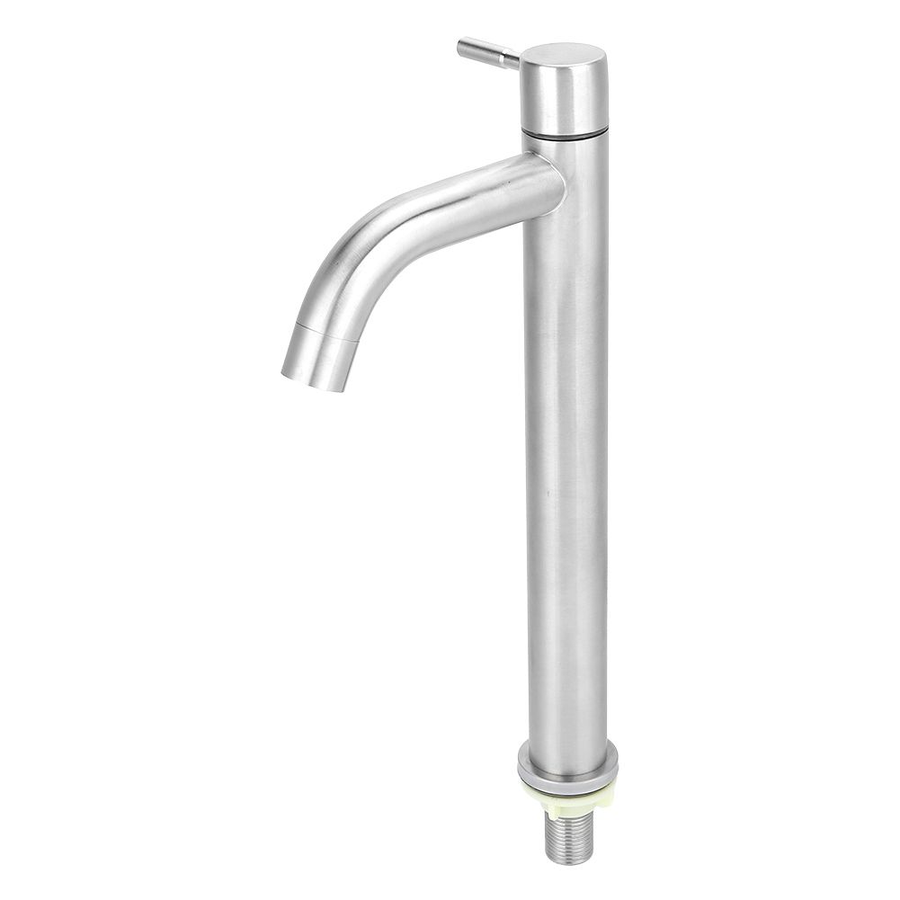 G1/2in Thread Stainless Steel Single Cold Sink Faucet Washbasin Water Tap for view 5