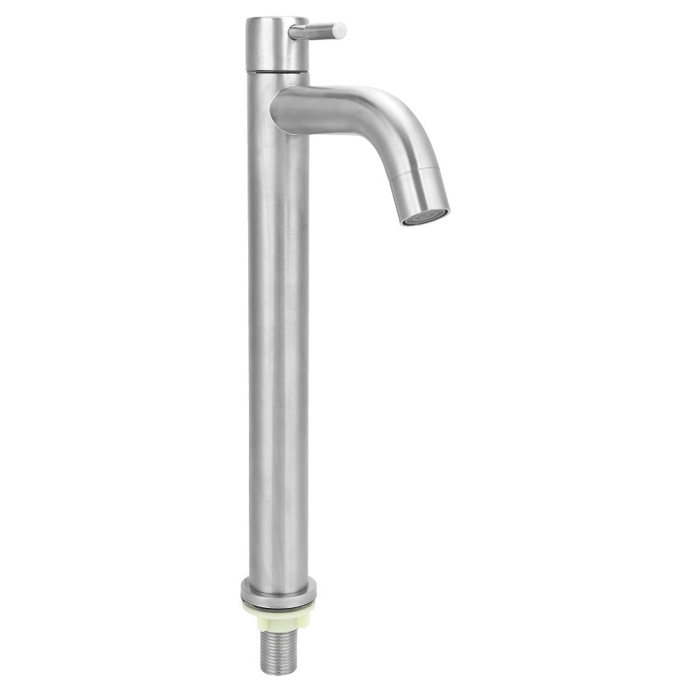 G1/2in Thread Stainless Steel Single Cold Sink Faucet Washbasin Water Tap for view 6