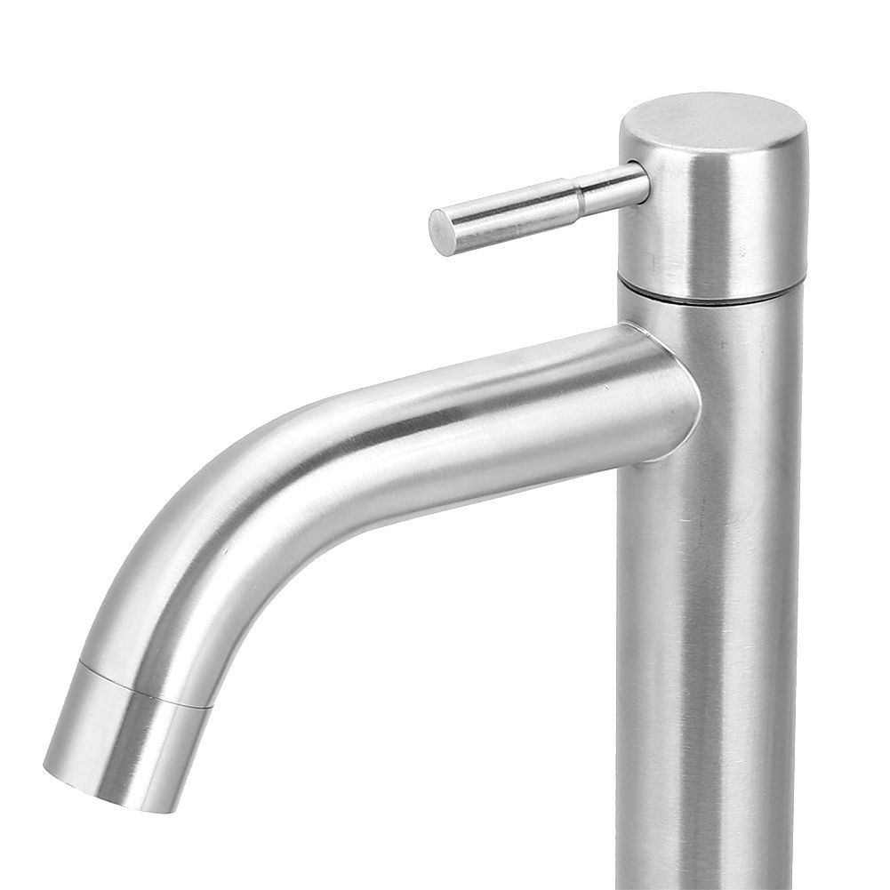 G1/2in Thread Stainless Steel Single Cold Sink Faucet Washbasin Water Tap for view 11