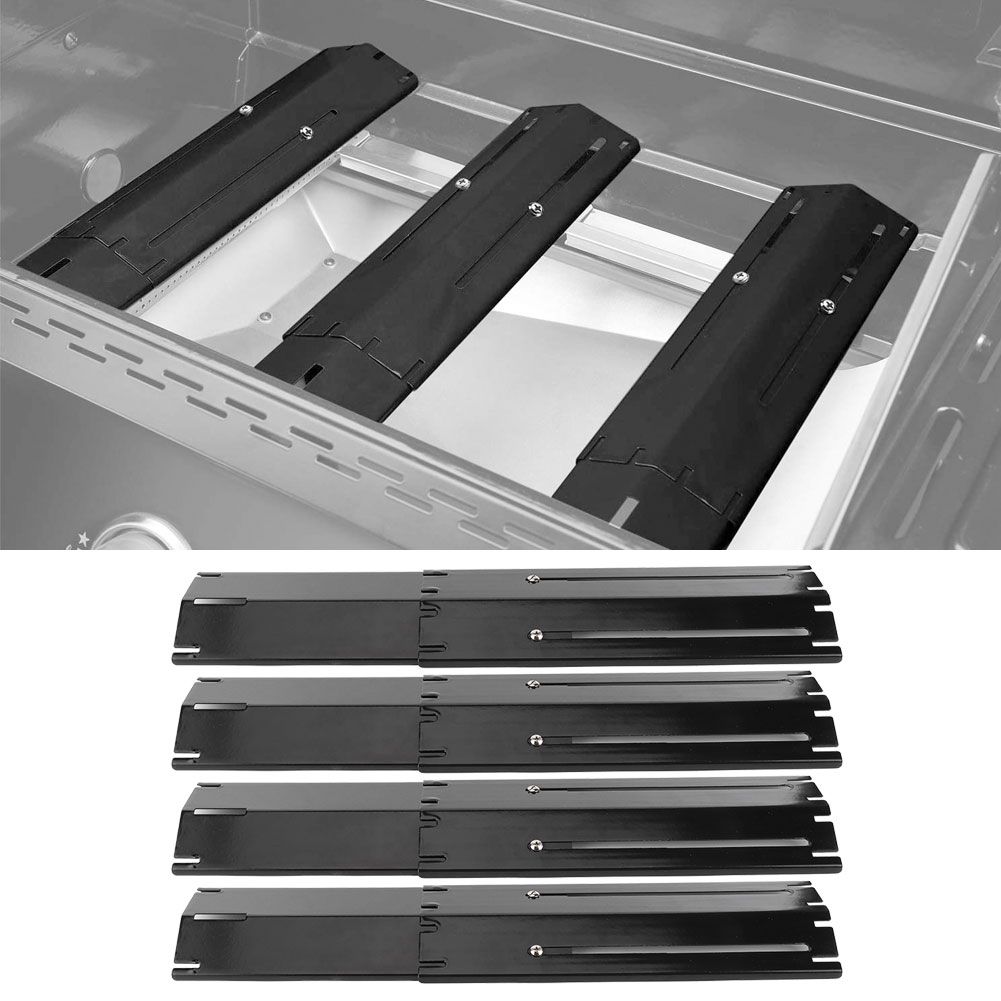 4 Sets Adjustable Grill Heat Plate Shield Heat Tent Replacement Parts Fit for view 9