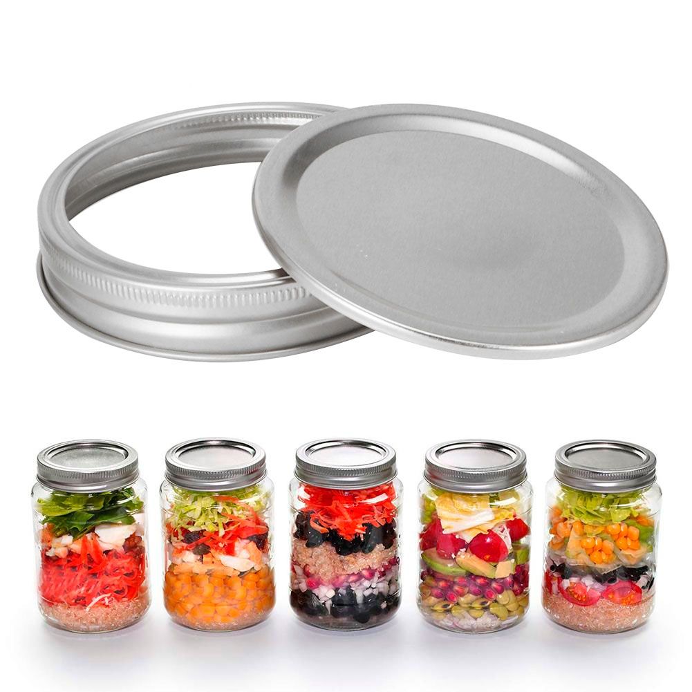 Stainless Steel SplitType Mini Glass Jar Lids Container Sealing Cover for view 9