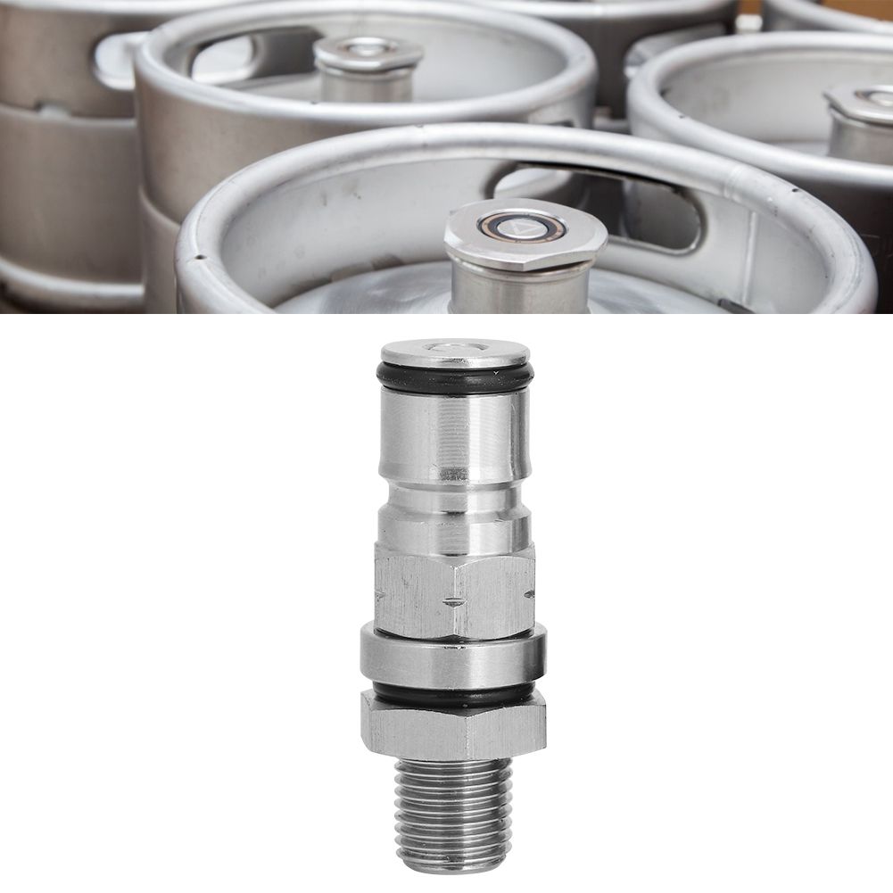 304 Stainless Steel Beer Keg Ball Lock Adapter Post Pressure Relief Valve view 9
