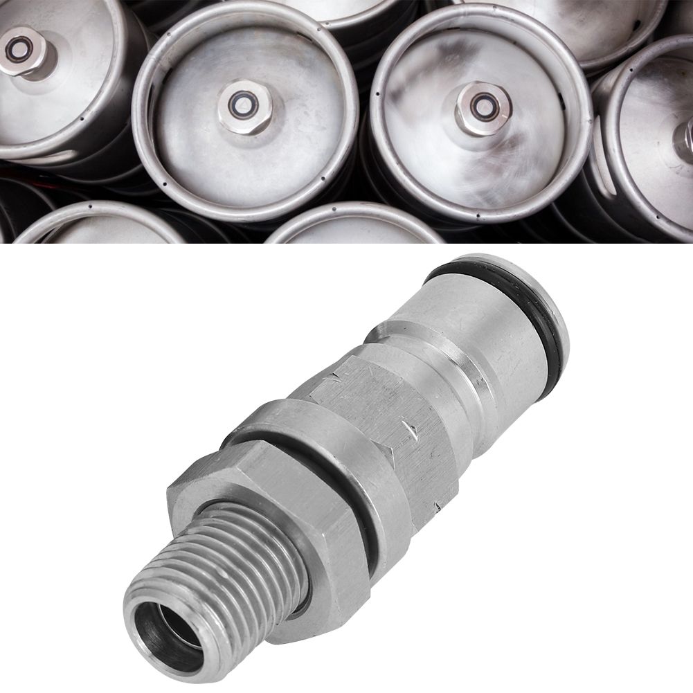 304 Stainless Steel Beer Keg Ball Lock Adapter Post Pressure Relief Valve view 10