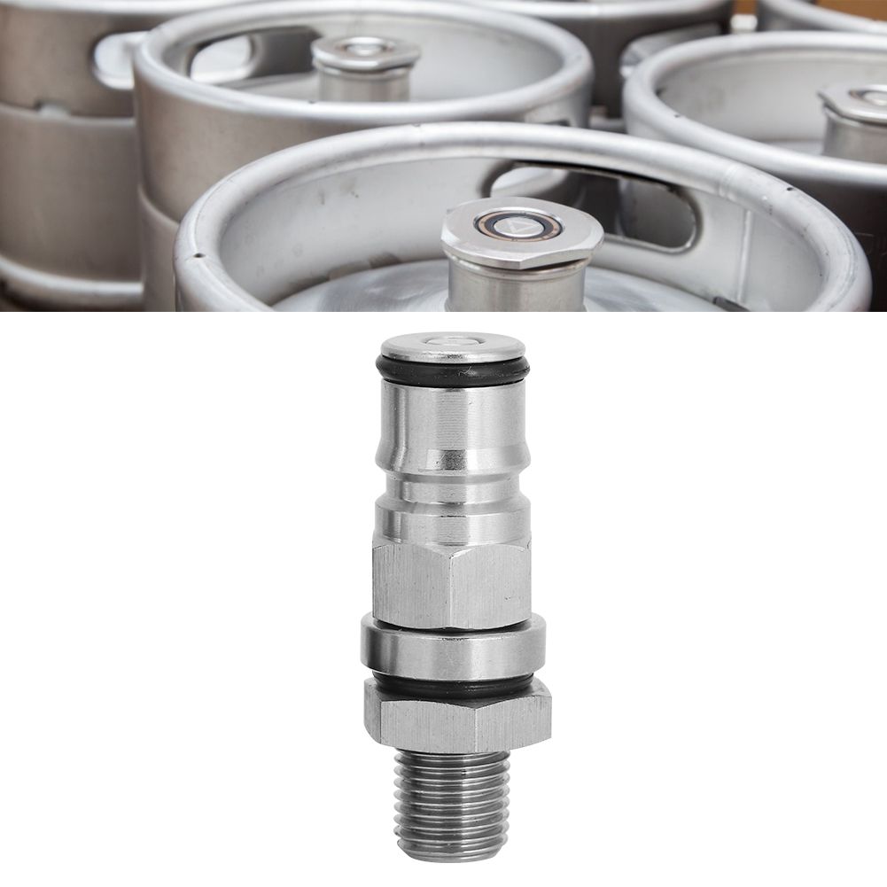 304 Stainless Steel Beer Keg Ball Lock Adapter Post Pressure Relief Valve view 9