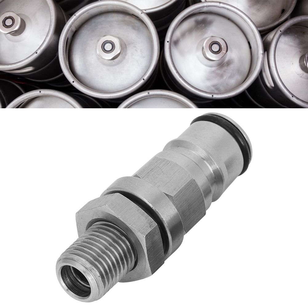 304 Stainless Steel Beer Keg Ball Lock Adapter Post Pressure Relief Valve view 10