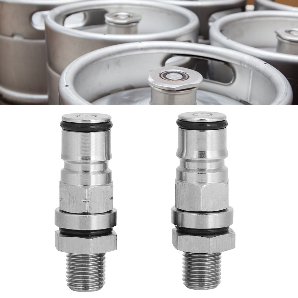 304 Stainless Steel Beer Keg Ball Lock Adapter Post Pressure Relief Valve view 9
