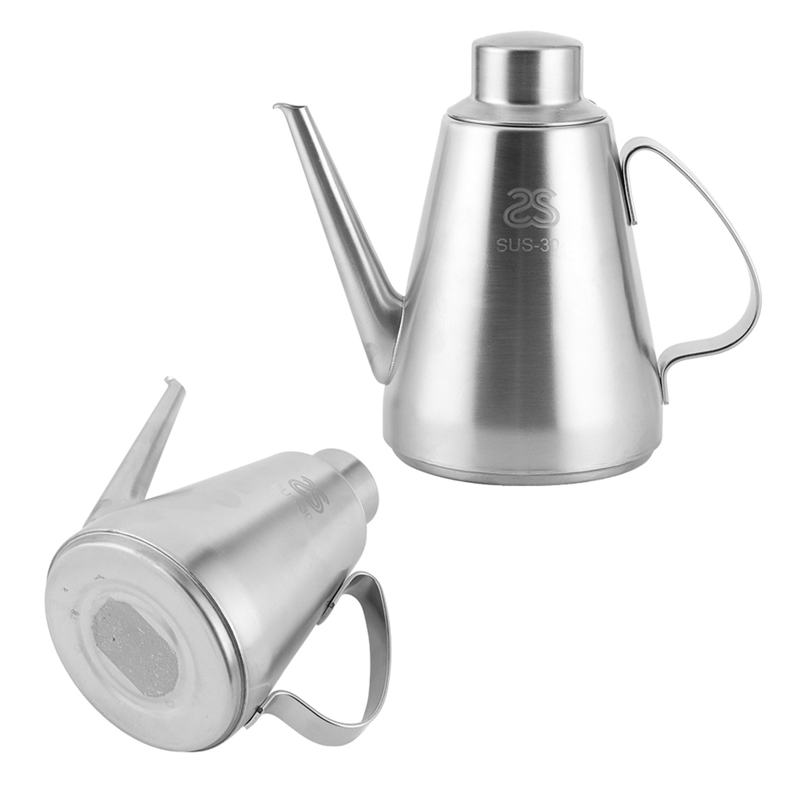 Stainless Steel Household Kitchen Handle Oil Pot Bottle Storage Container with view 6