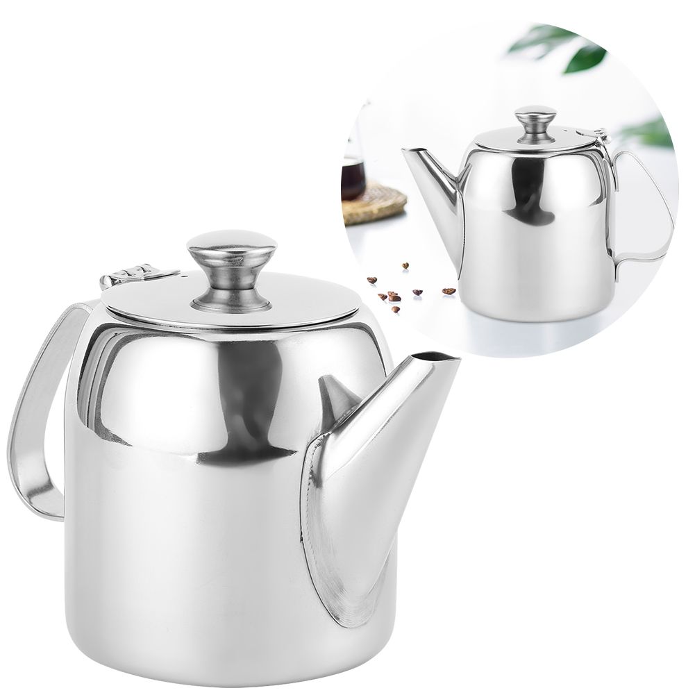 Coffee Pot Teapot Stainless Steel Kettle Cold Water Jug Short Spout for Hotel view 9