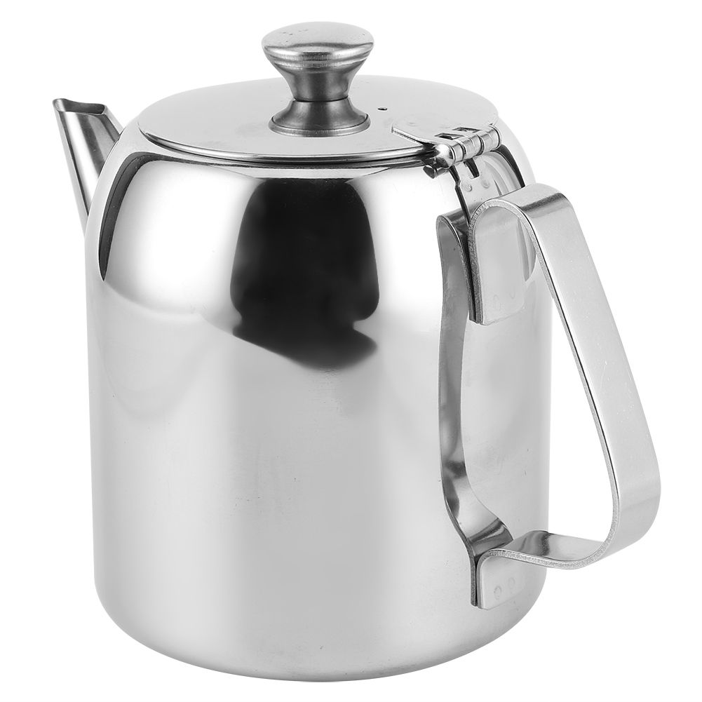 Coffee Pot Teapot Stainless Steel Kettle Cold Water Jug Short Spout for Hotel view 3