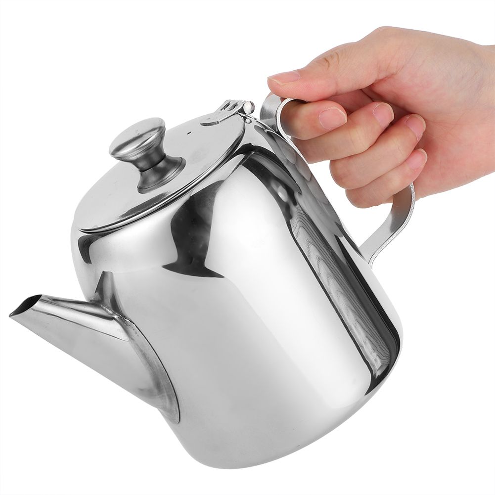 Coffee Pot Teapot Stainless Steel Kettle Cold Water Jug Short Spout for Hotel view 5