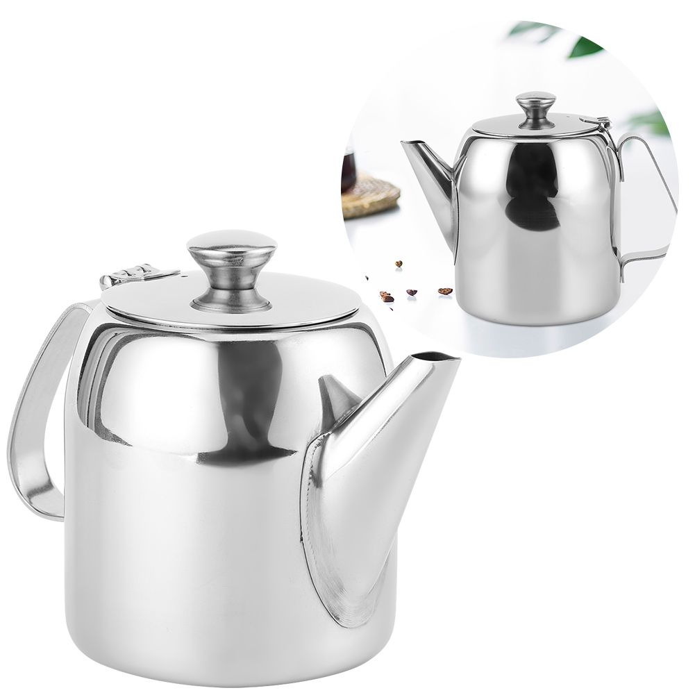 Coffee Pot Teapot Stainless Steel Kettle Cold Water Jug Short Spout for Hotel view 9