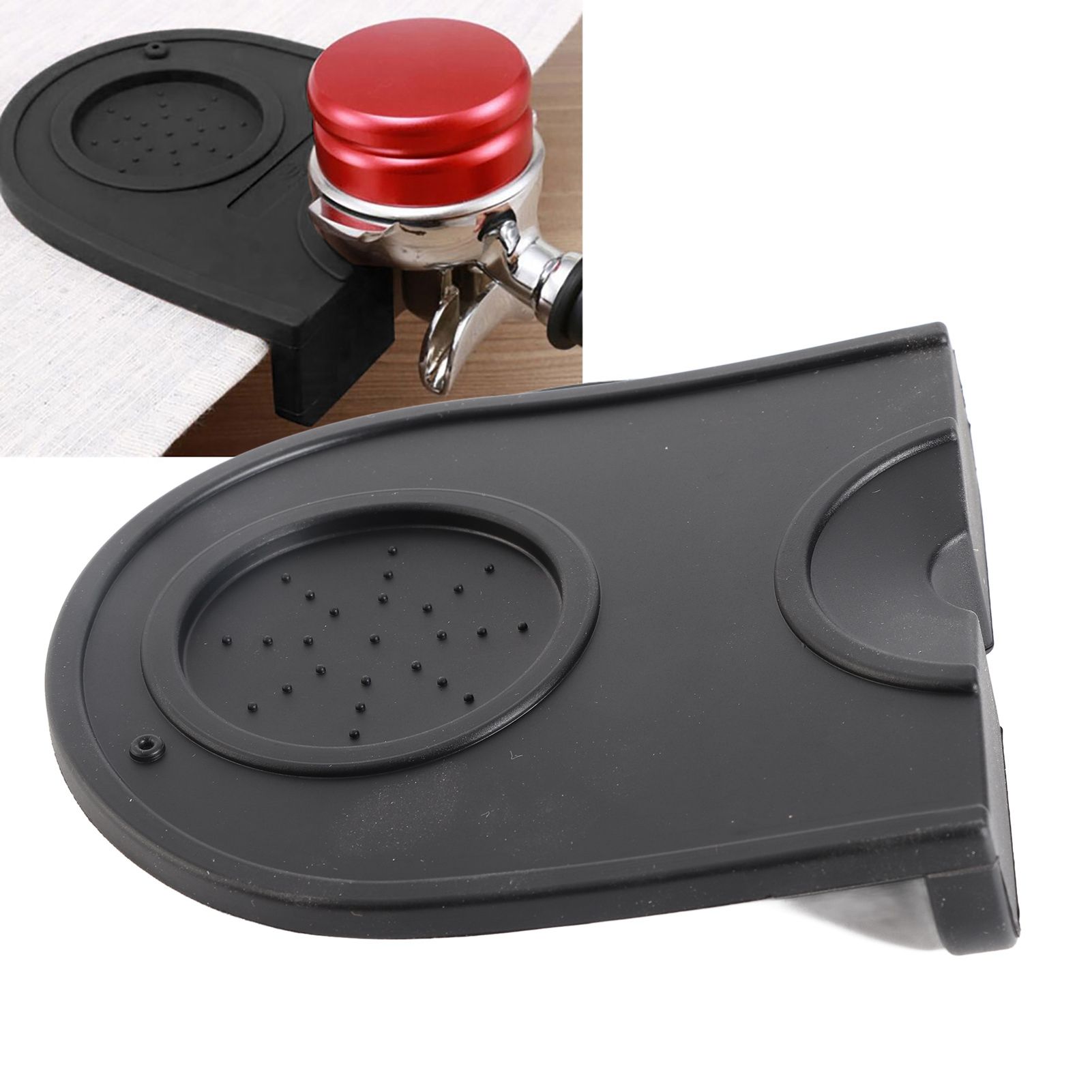 Mini Thicken Silicone Coffee Powder Tamper Support Pad Holder Tamping Corner view 9