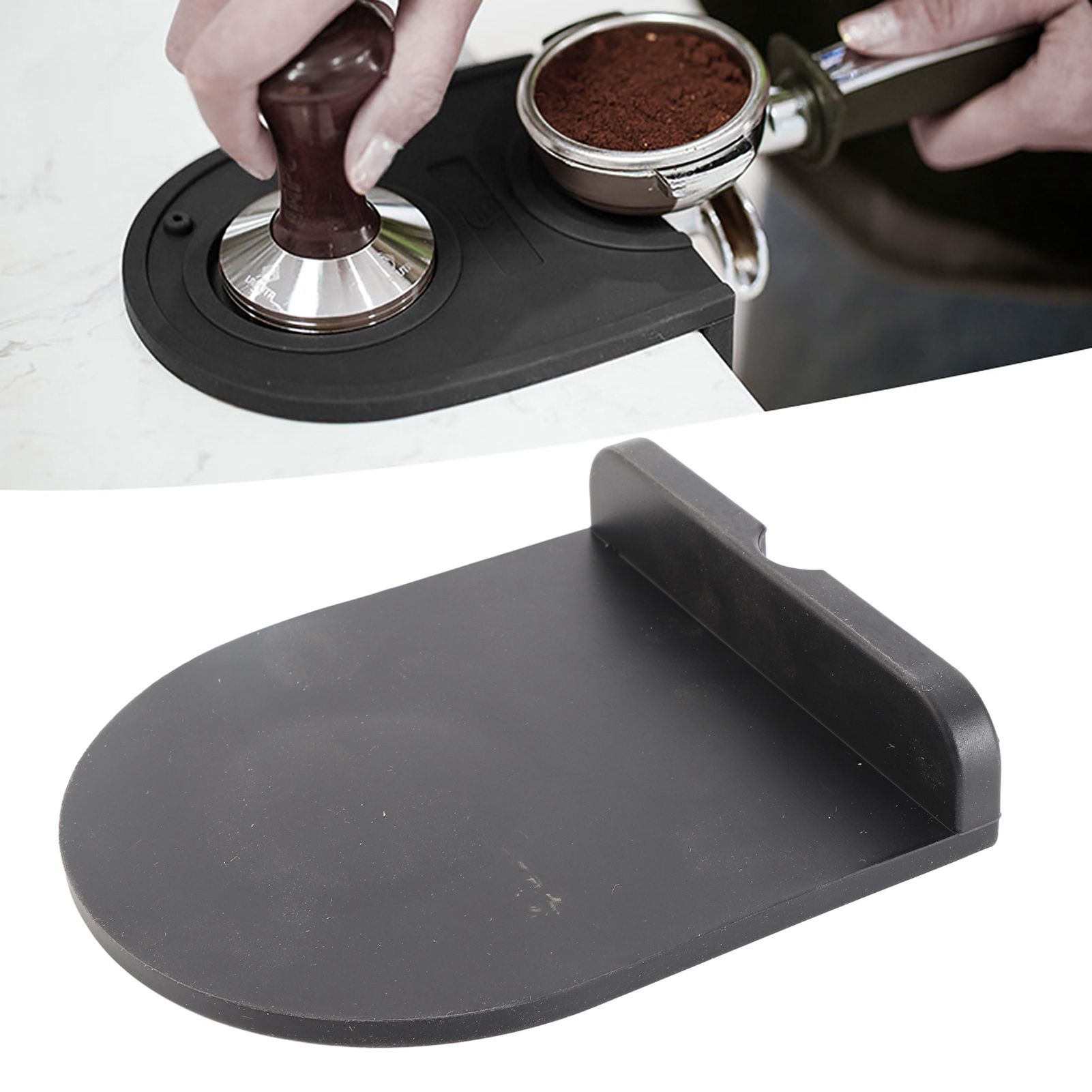 Mini Thicken Silicone Coffee Powder Tamper Support Pad Holder Tamping Corner view 10