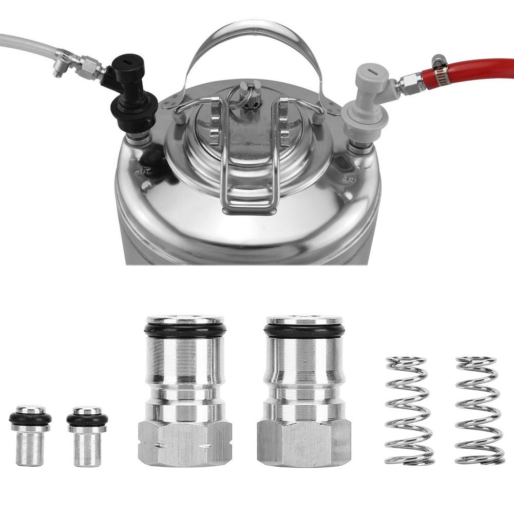 Ball Lock Keg Post Parts Stainless Steel Poppets Springs Gas Liquid 19/32in‑18 view 9