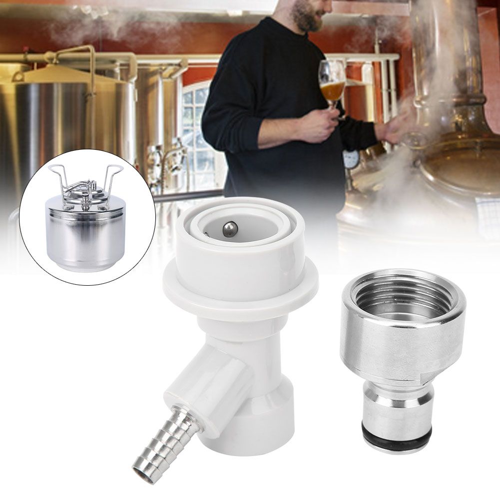 Gas Carbonation Cap Ball Lock Post Home Brewing Keg Connector Distributor Adapter view 9