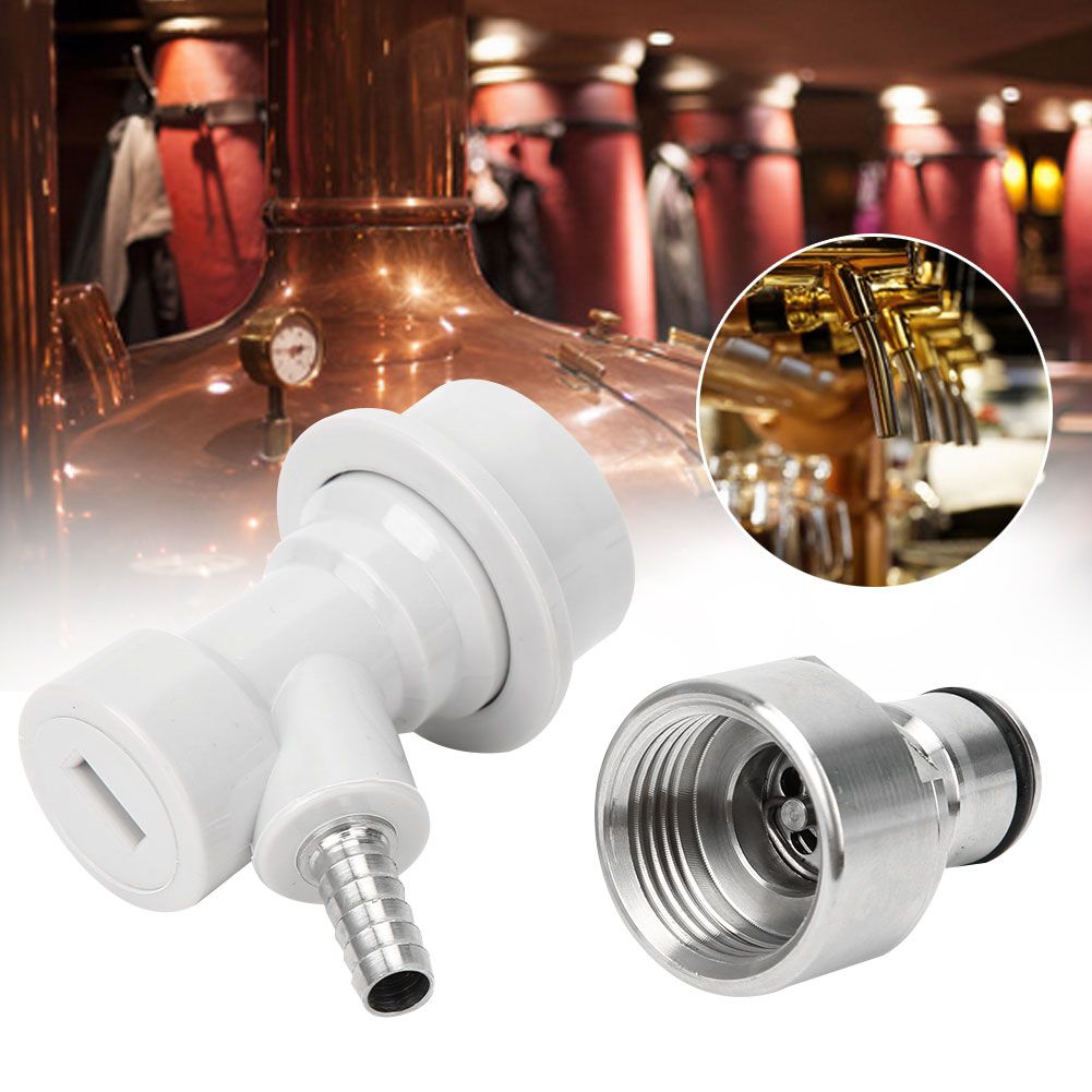 Gas Carbonation Cap Ball Lock Post Home Brewing Keg Connector Distributor Adapter view 10