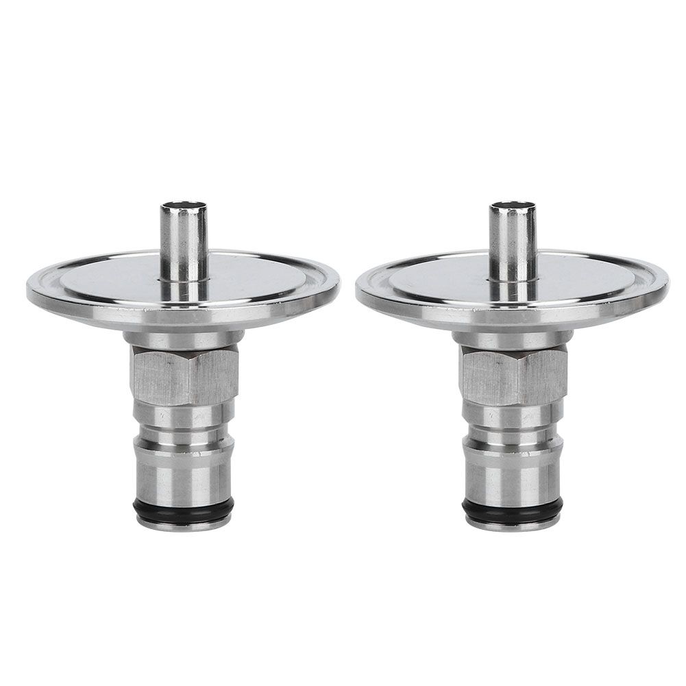 2Pcs 304 Stainless Steel Homebrew Keg 1.5in TriClamp to Ball Lock Post Adapter