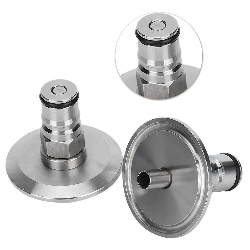 2Pcs 304 Stainless Steel Homebrew Keg 1.5in TriClamp to Ball Lock Post Adapter view 8