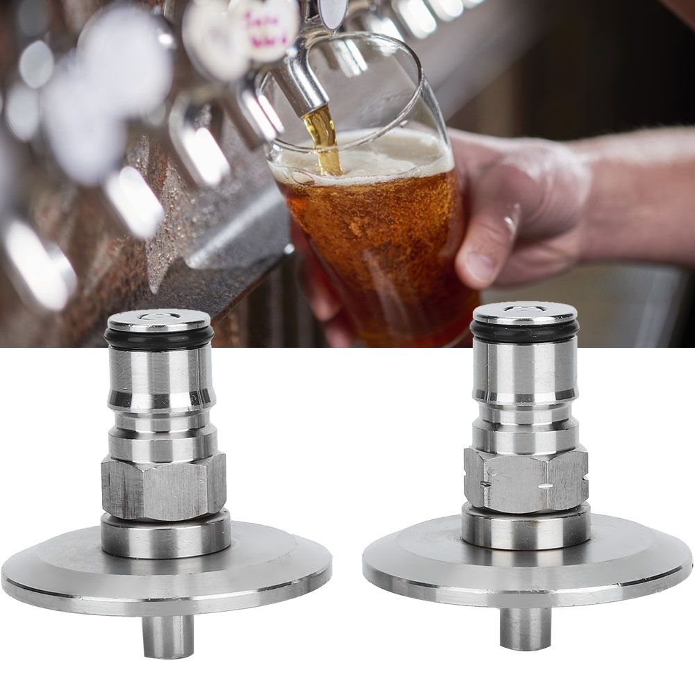 2Pcs 304 Stainless Steel Homebrew Keg 1.5in TriClamp to Ball Lock Post Adapter view 10