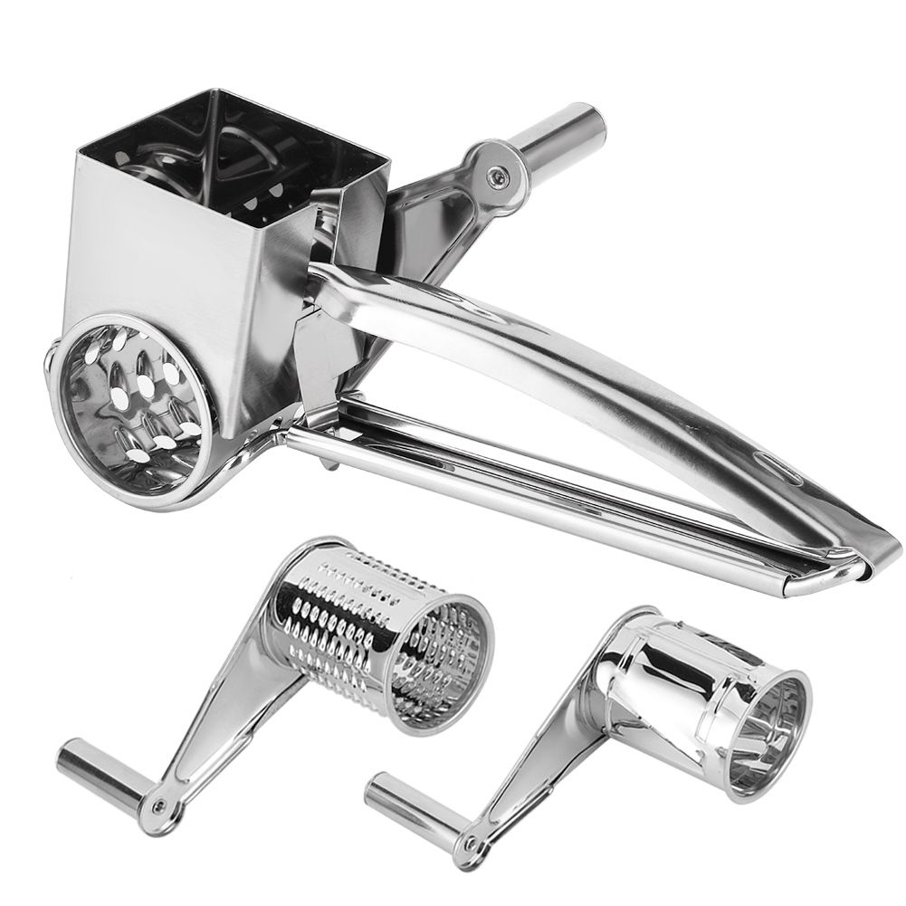 MultiFunction Stainless Steel Cheese Grater Hand Cranked Rotatable Cheese view 6