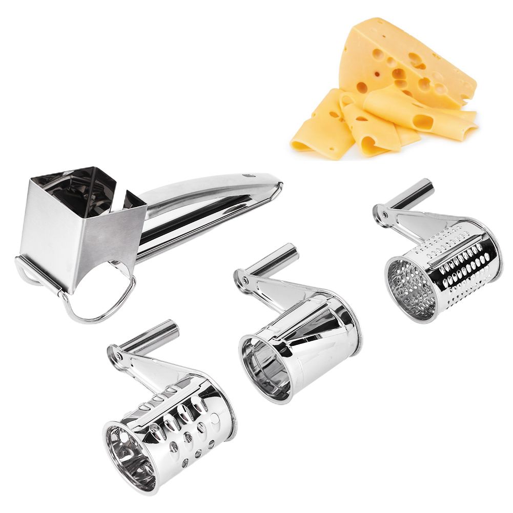 MultiFunction Stainless Steel Cheese Grater Hand Cranked Rotatable Cheese view 9