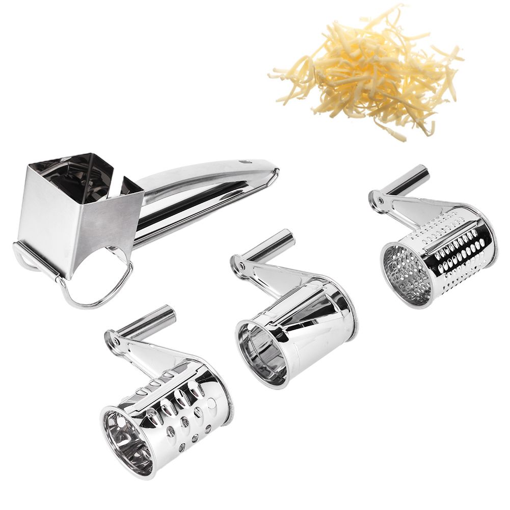 MultiFunction Stainless Steel Cheese Grater Hand Cranked Rotatable Cheese view 10