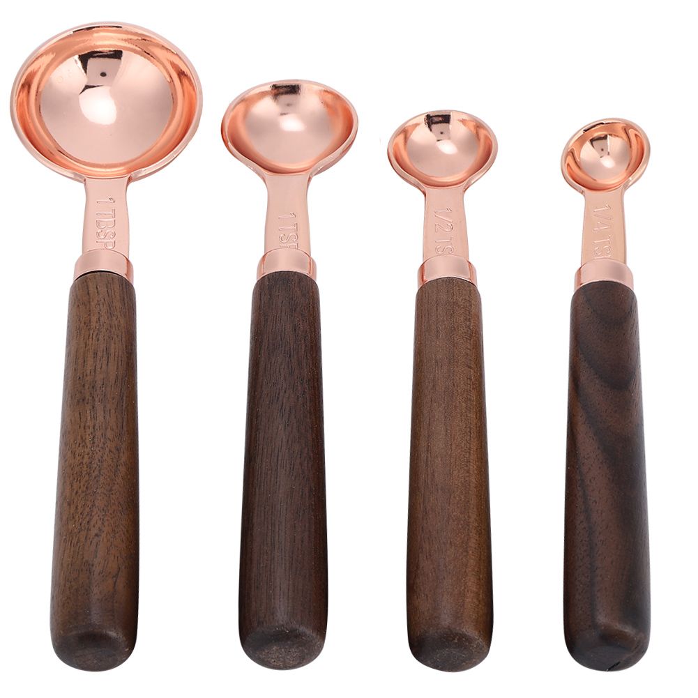 4PCS/Set Rose Gold Stainless Steel Measuring Cups Measuring Spoon for view 6