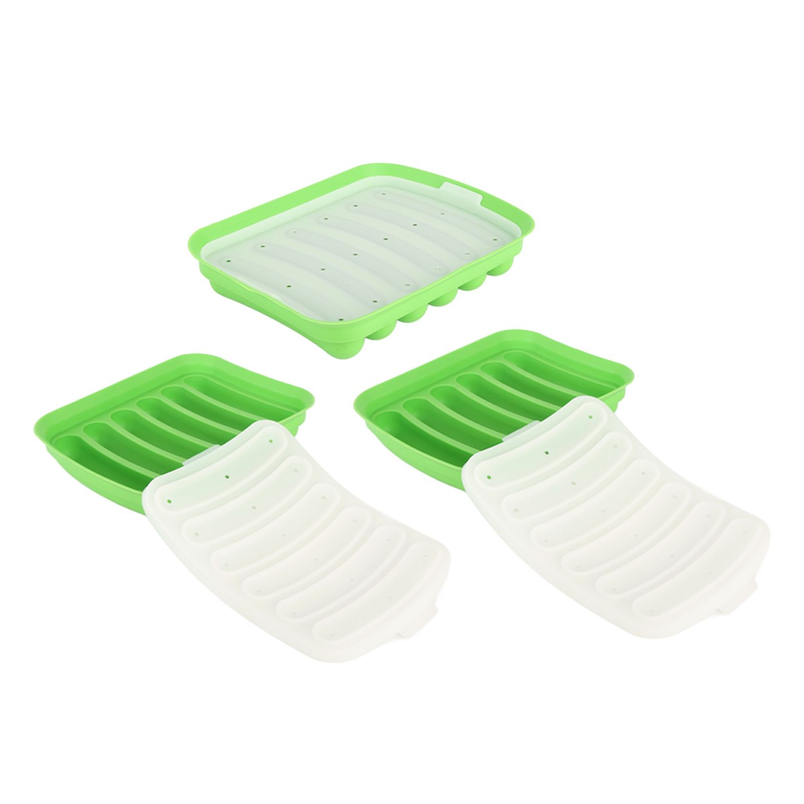 3PCS Sausage Hot Dogs Silicone Mold DIY Ham Making Mould Baby Food Supplement view 4