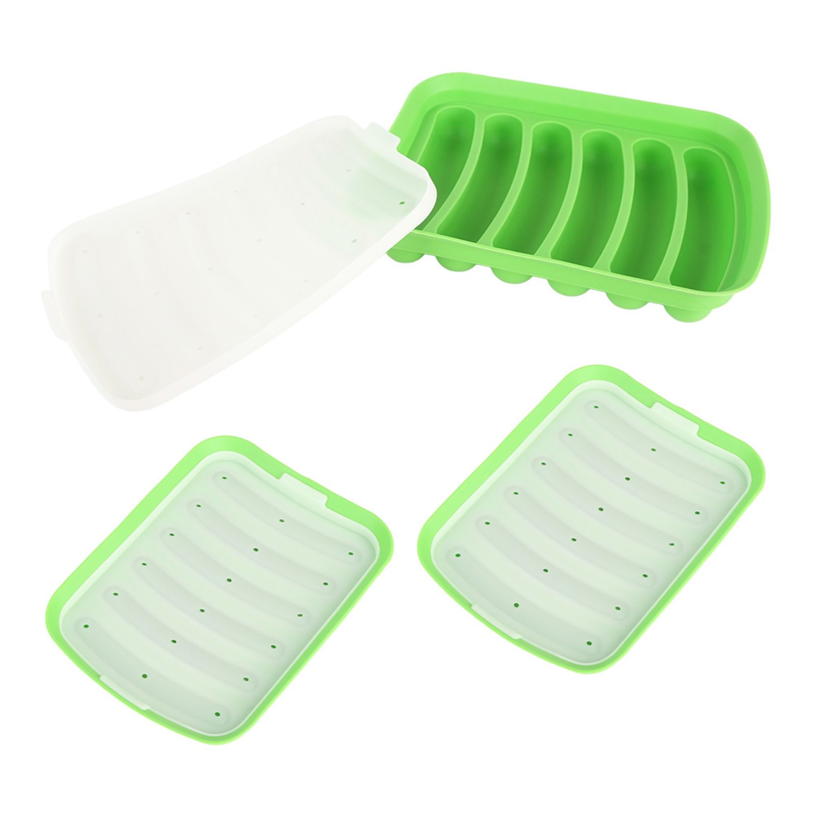 3PCS Sausage Hot Dogs Silicone Mold DIY Ham Making Mould Baby Food Supplement view 5