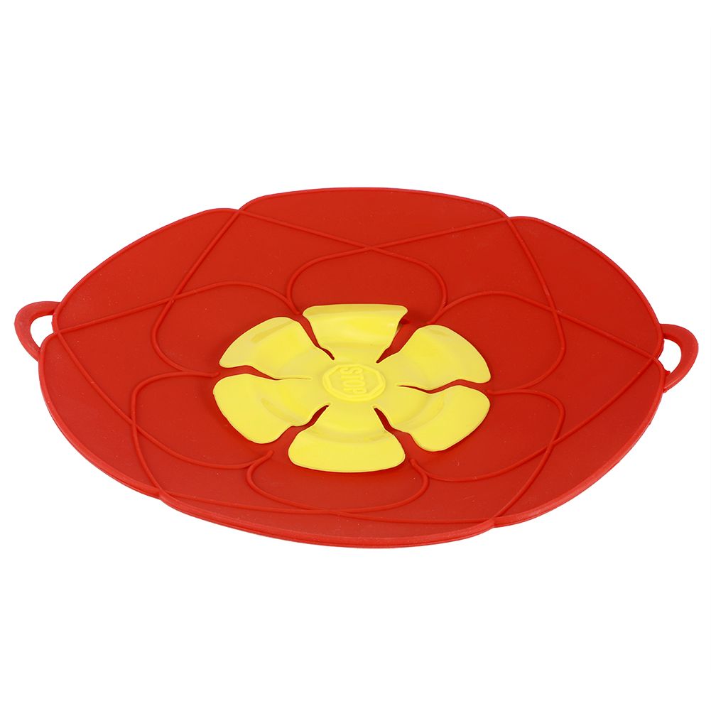 28CM Anti Overflow Dustproof Spill Stopper Silicone Pot Lid Cover Kitchen — image 1