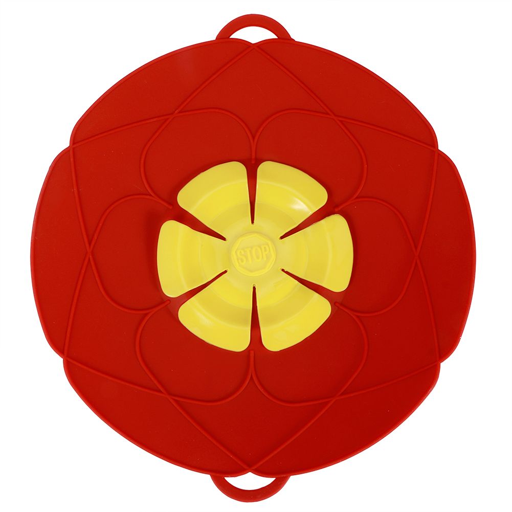 28CM Anti Overflow Dustproof Spill Stopper Silicone Pot Lid Cover Kitchen view 2