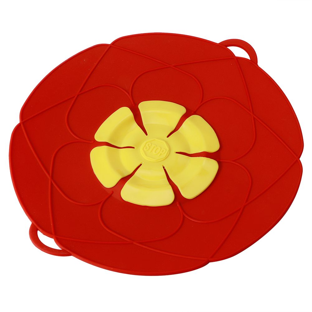 28CM Anti Overflow Dustproof Spill Stopper Silicone Pot Lid Cover Kitchen view 5