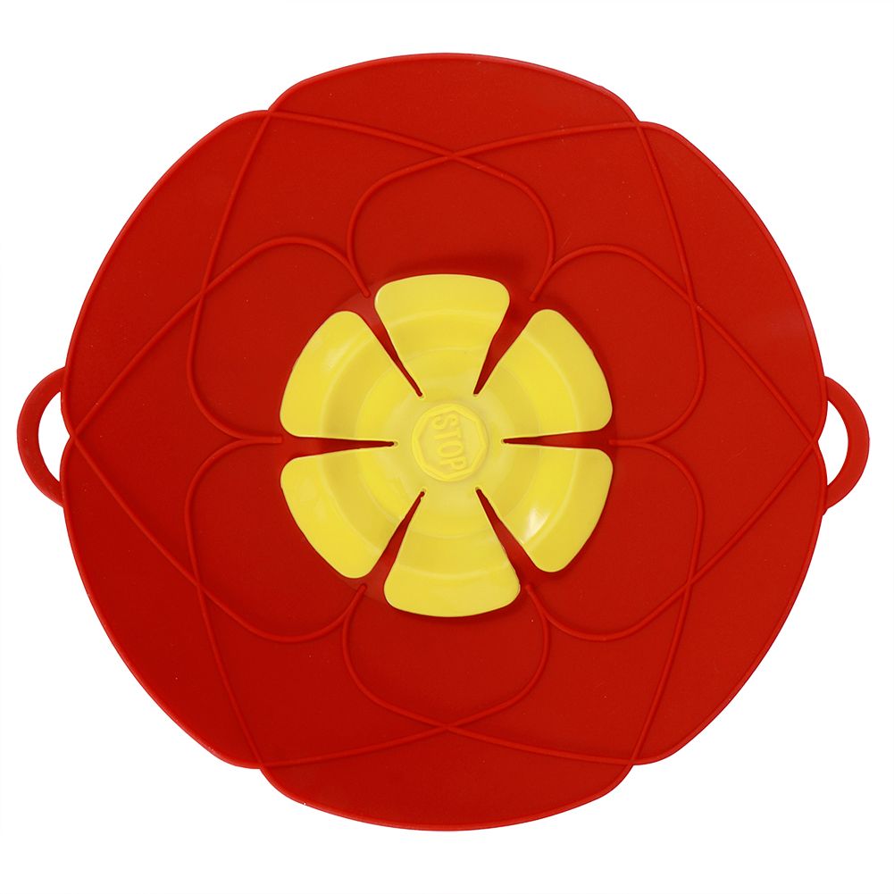 28CM Anti Overflow Dustproof Spill Stopper Silicone Pot Lid Cover Kitchen view 6
