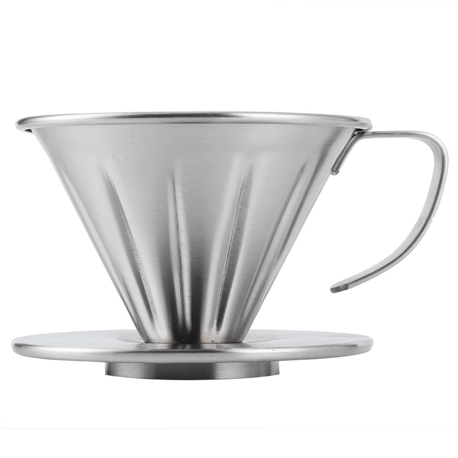 Stainless Steel Pour Over Coffee Dripper Cone Filter Cup Stand Coffee Machine
